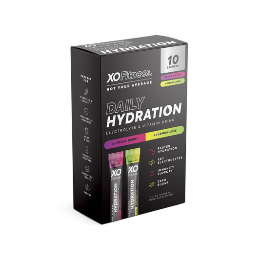 XO Fitness Pre-Workout Gel Mix Case 24x70g Tropical / Green Apple